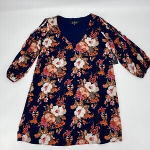 New LULUs Floral Split Sleeve Shift Mini Dress Size XS Boho Summer Festival